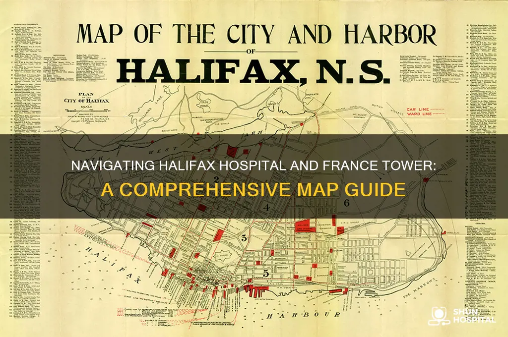 is there a map of halifax hospital and france tower