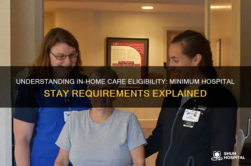 is there a minimum hospital stay for in-home care eligibility