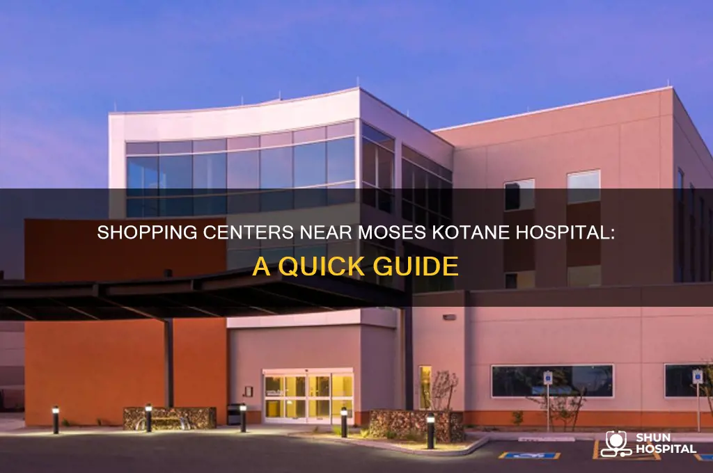 is there a shopping center near moses kotane hospital