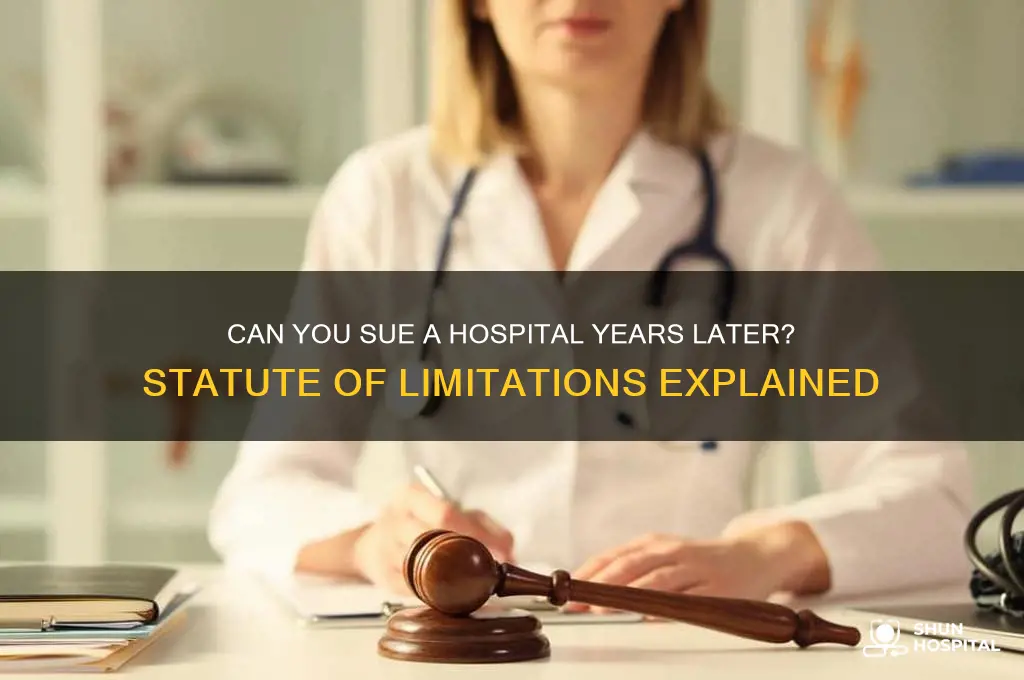 is there a statute of limitations on suing a hospital