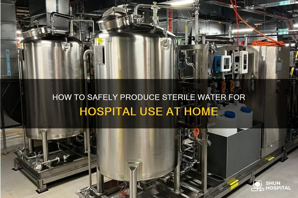 is there a way to make hospital sterile water
