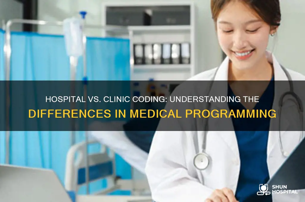 is there different coding for hospital s and clinics