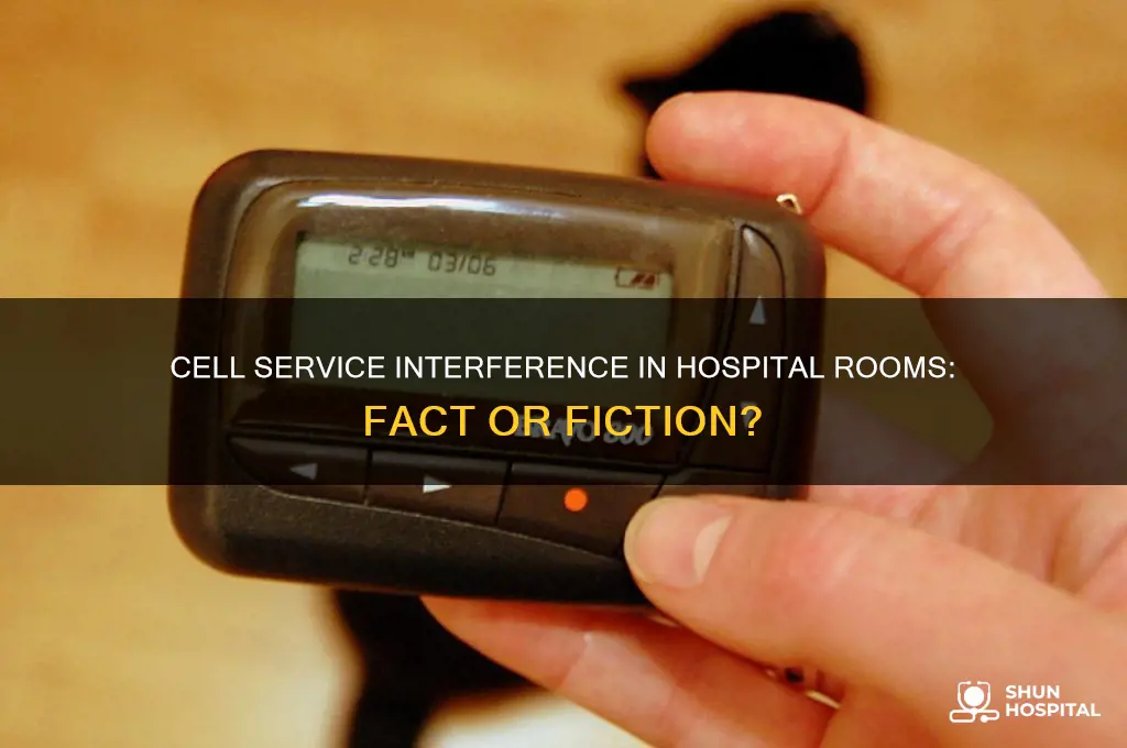 is there interference in cell service calling a hospital room