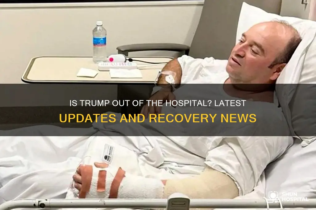 is trump out hospital