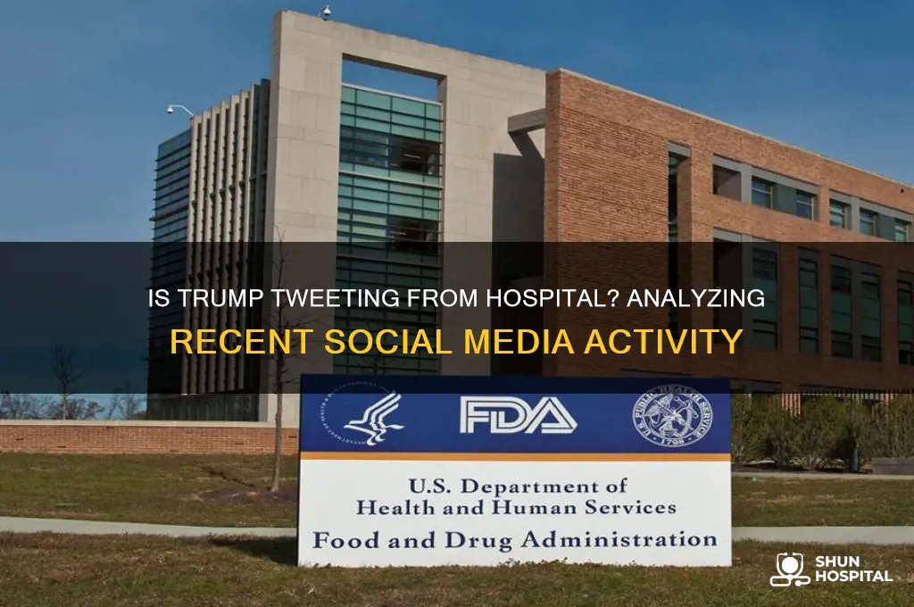 is trump tweeting from hospital