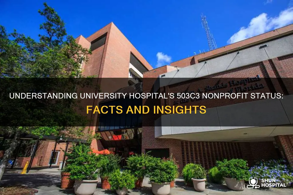 is university hospital 503c3