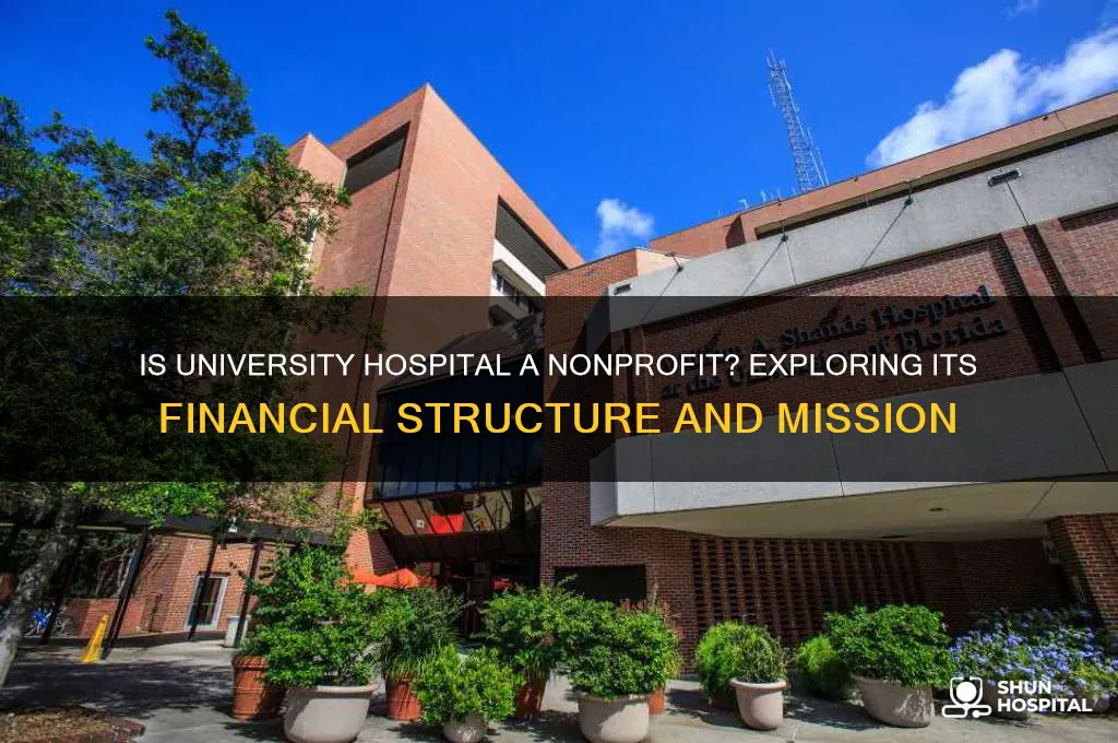 is university hospital a nonprofit
