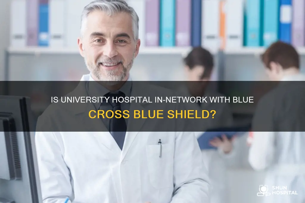 is university hospital in network with blue cross blue shield