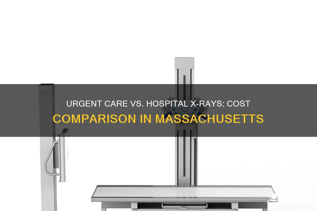 is urgent care x-rays more expensive than hospital in massachusetts