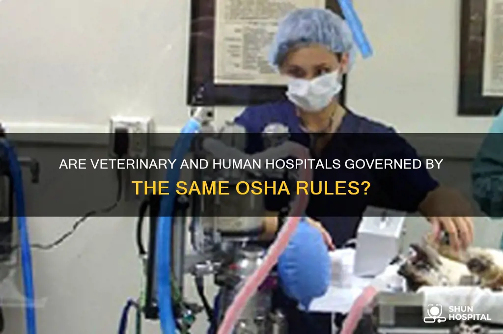 is veternarina hospital and human hosptial under same osha rules