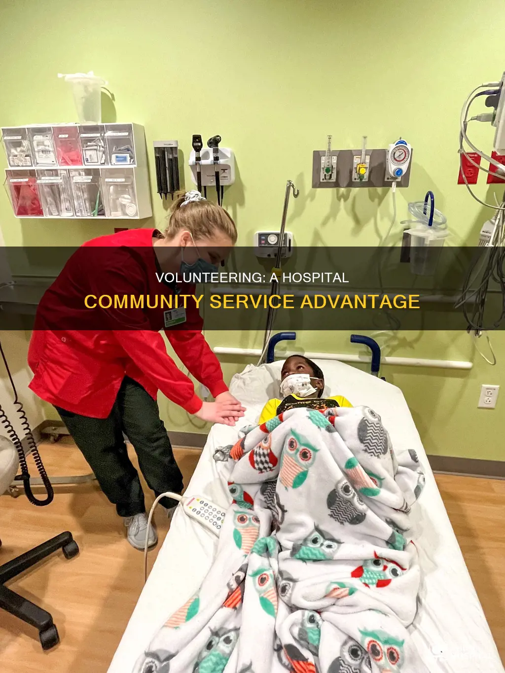 is volunteering at a hospital community service
