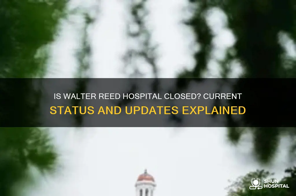 is walter reed hospital closed