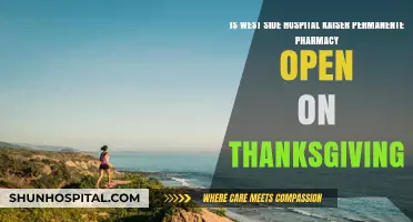 Is West Side Hospital Kaiser Permanente Pharmacy Open Thanksgiving Day?