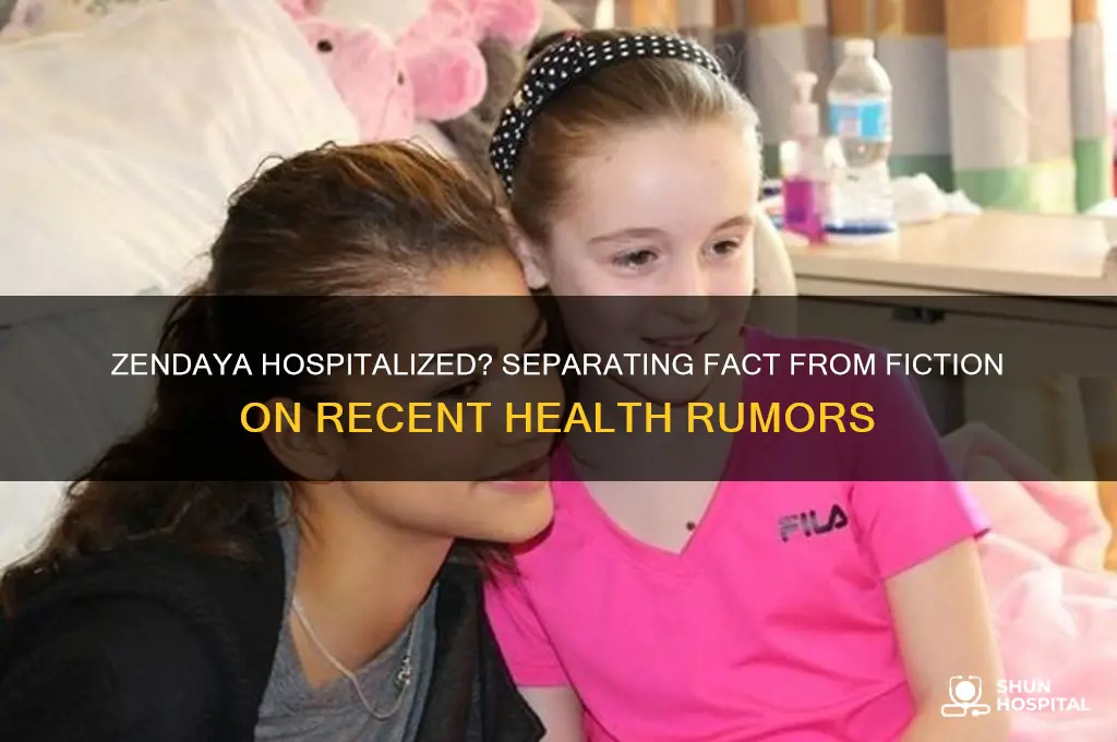 is zendaya in the hospital