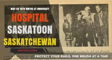 Saskatoon's University Hospital Welcomes New Lives on May 20, 1978