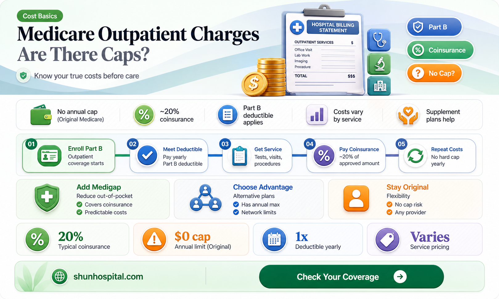 are charges for outpatient hospital services capped by medicare