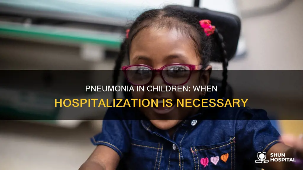 should a child with pneumonia be hospitalized
