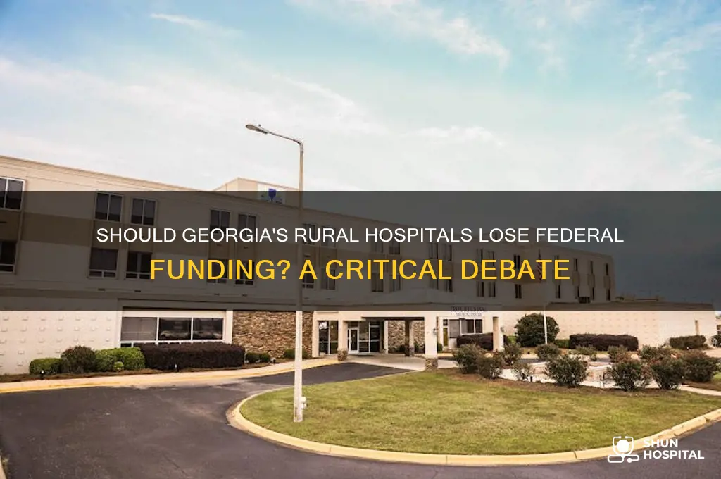 should georgia pull down your federal tax dollars rural hospitals