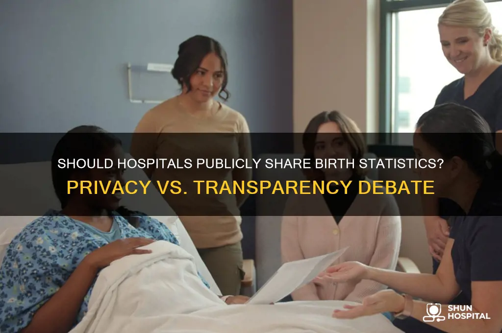should hospitals post public access the number of births