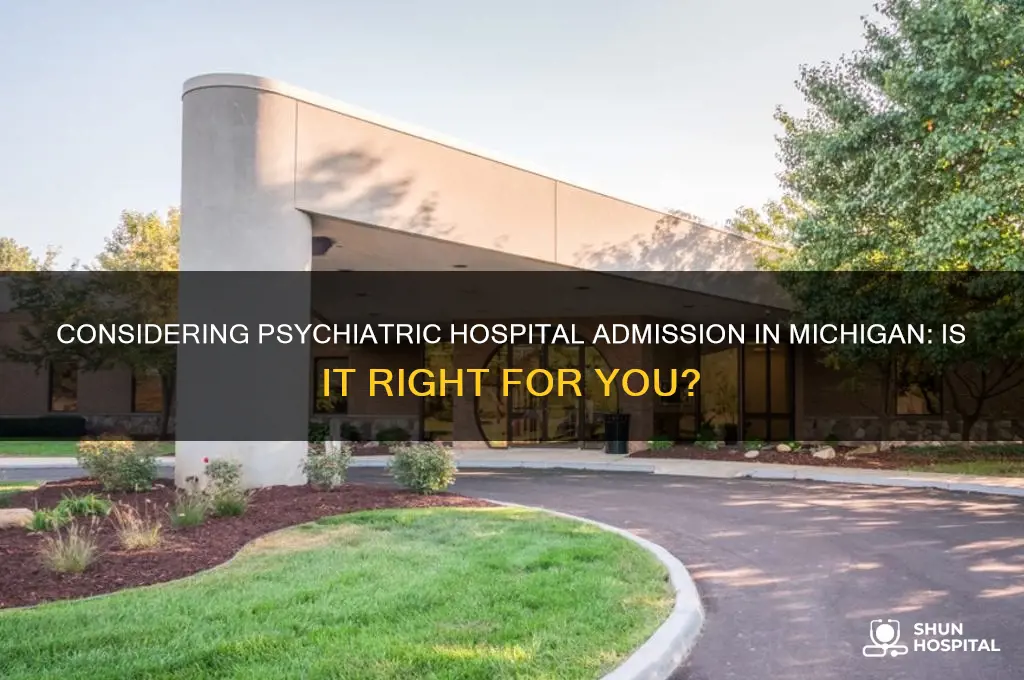 should i admit myself to psychiatric hospital in michigan