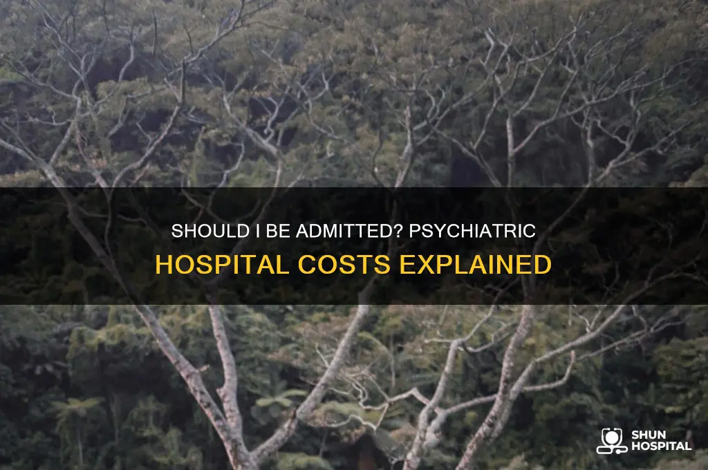 should i be admitted to the physc hospital cost