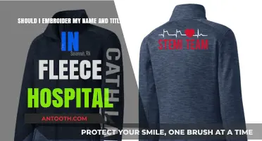 Should You Embroider Your Name and Title on Hospital Fleece?