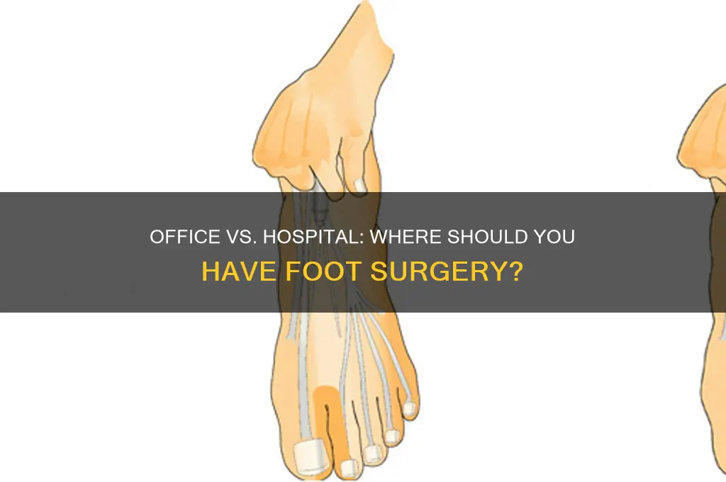 should i have foot surgery in office or hospital