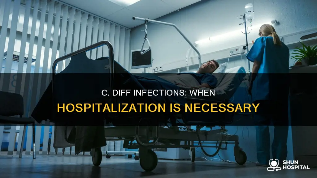 should someone with c diff be hospitalized