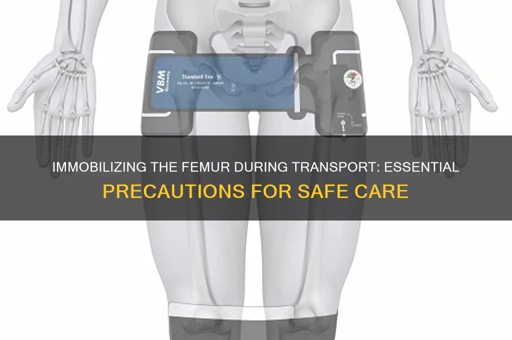 should the femur be immobilized during transportation to the hospital