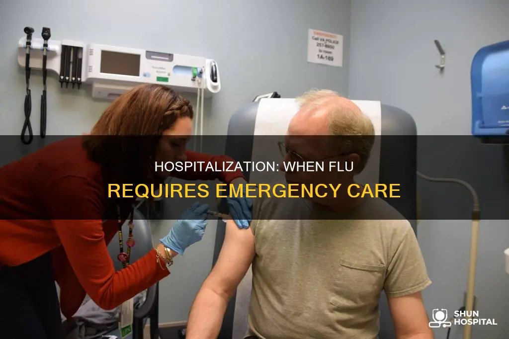 should you be in hospital with flu