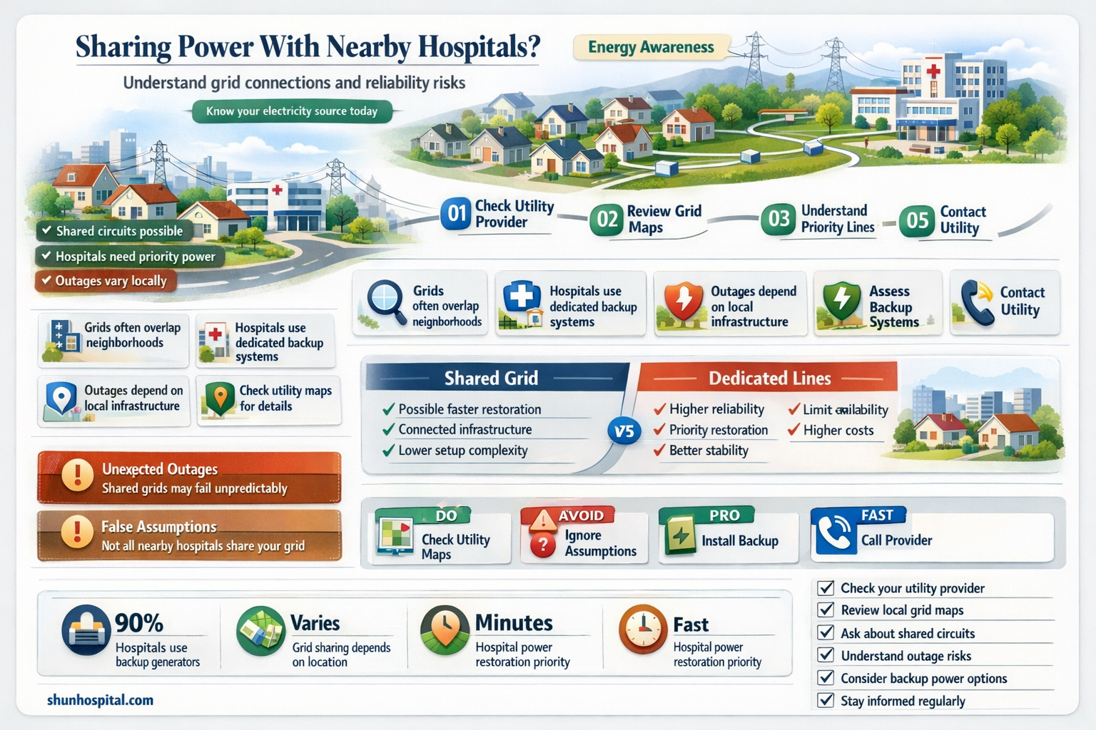 am i on the same power grid as a hospital