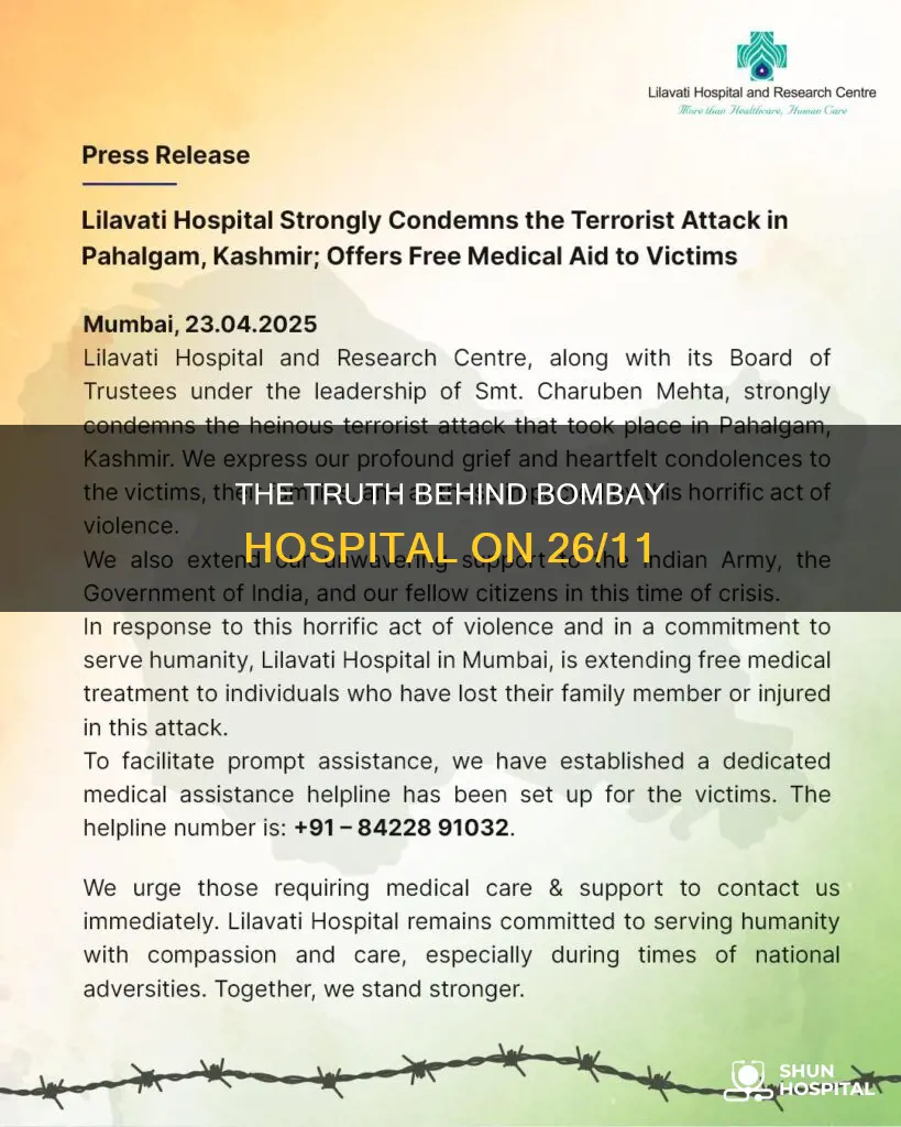 was bombay hospital attacked on 26 11