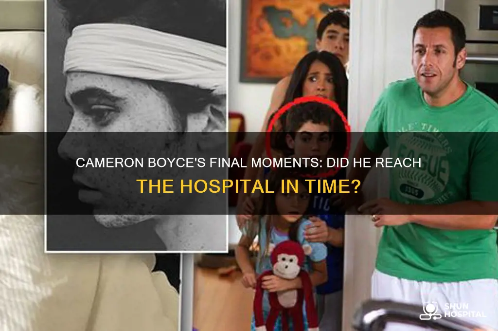 was cameron boyce able to make it to the hospital