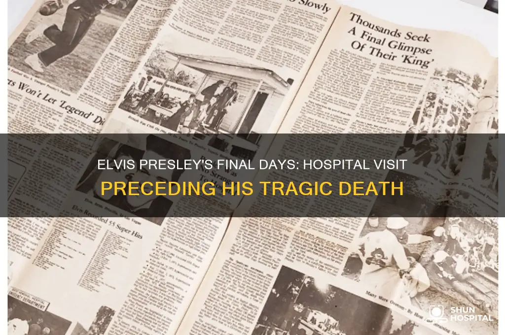was elvis in the hospital two weeks before his death