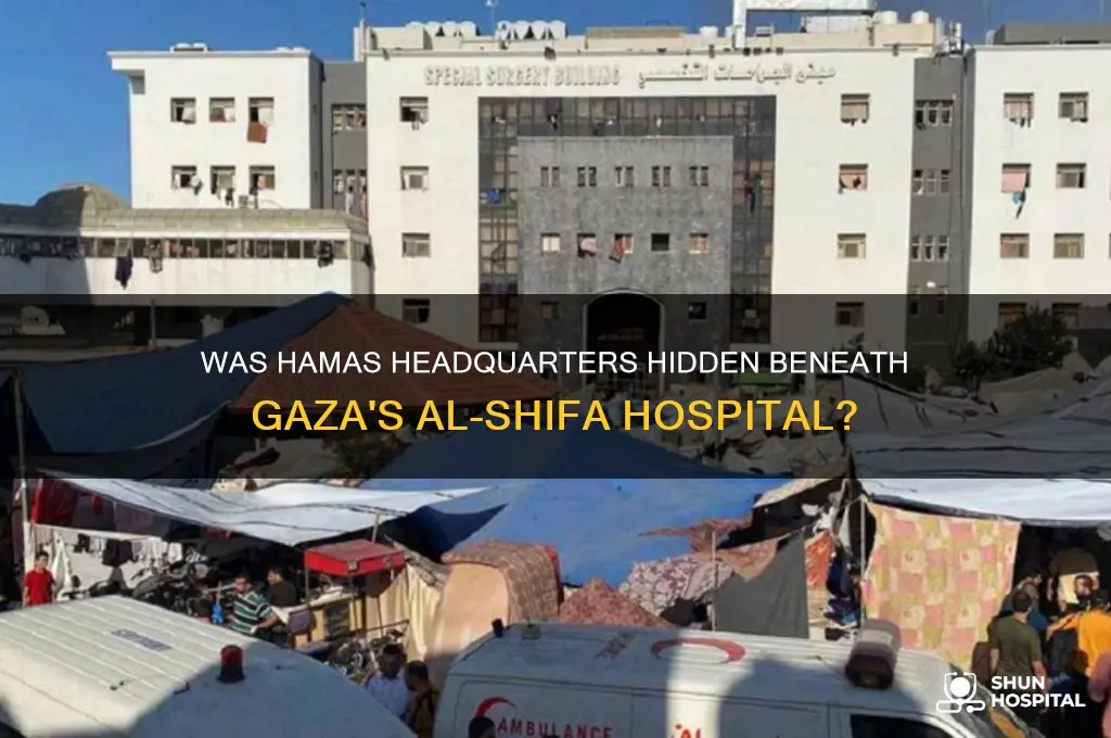 was hamas headquarters under hospital
