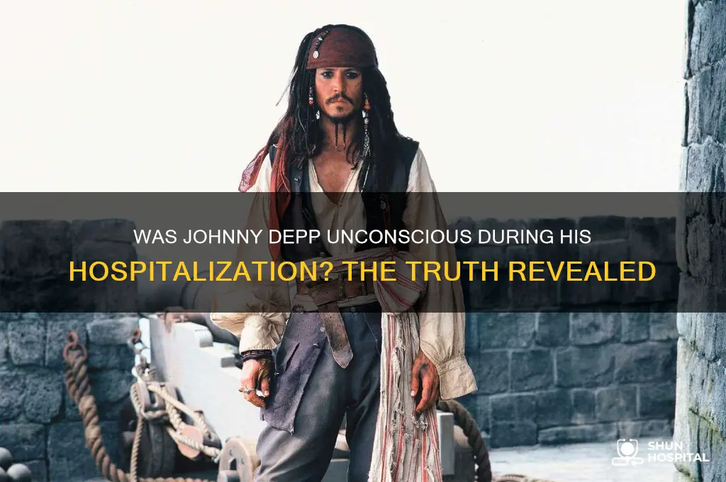 was johnny depp unconsuess when he was finaaly was hospitalized