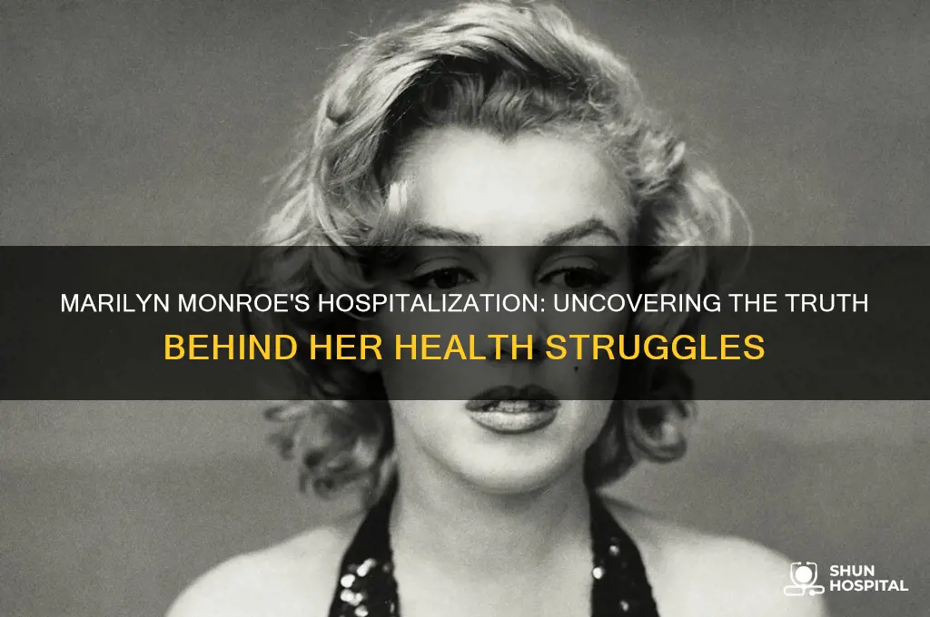 was marilyn monroe hospitalized
