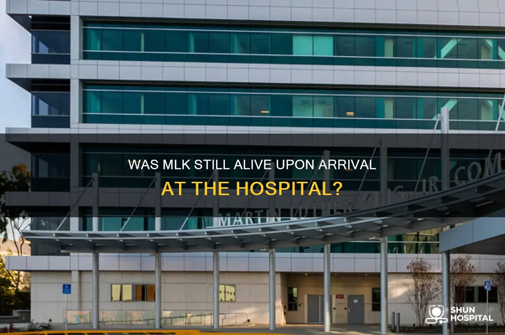 was mlk alive when he got to the hospital
