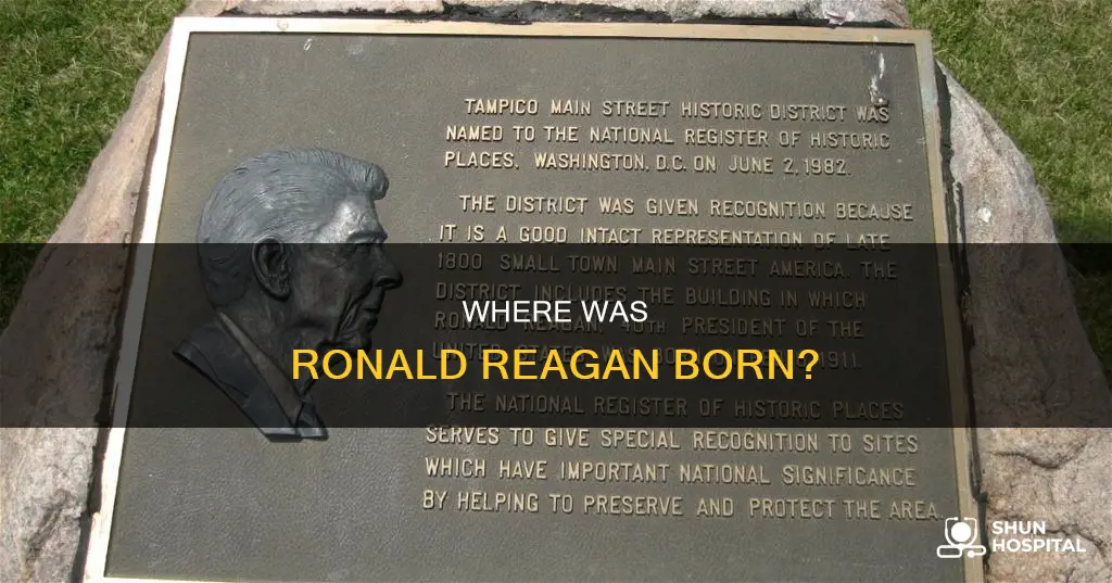was ronald reagan born in a hospital