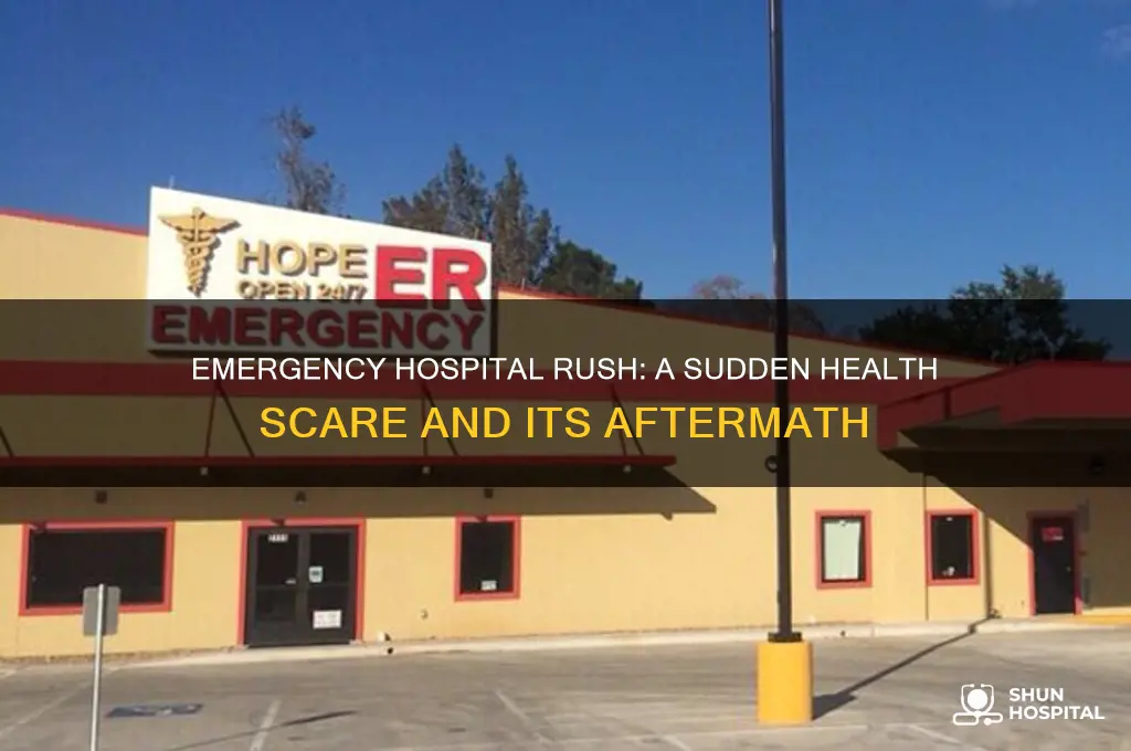 was rushed to the hospital