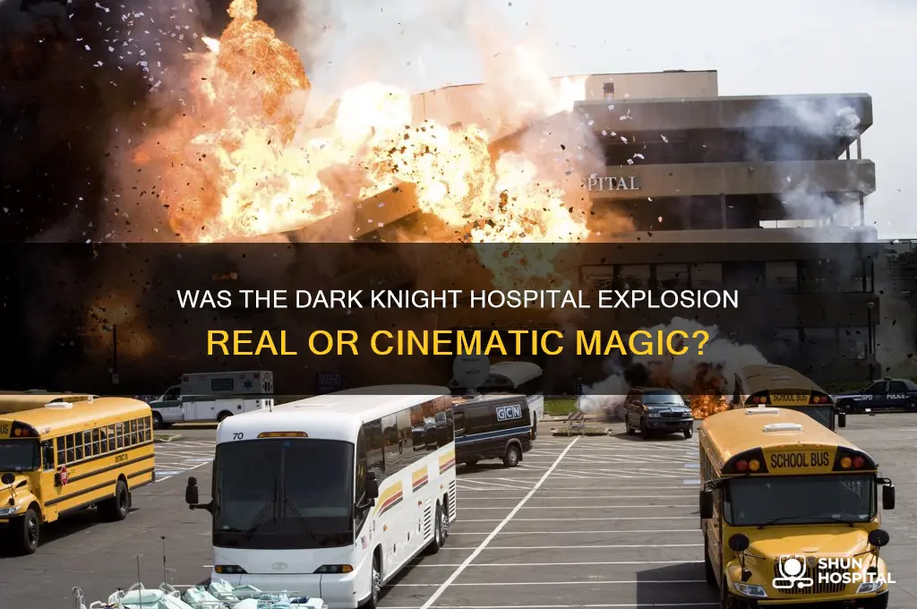 was the dark knight hospital explosion a real explosion