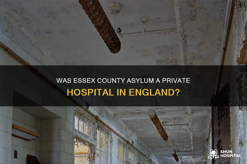 was the essex county asylum in england a private hospital