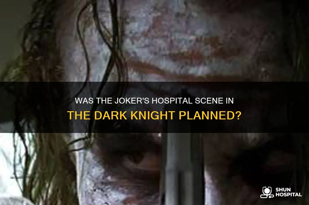 was the joker sceen planned during the hospital blown up