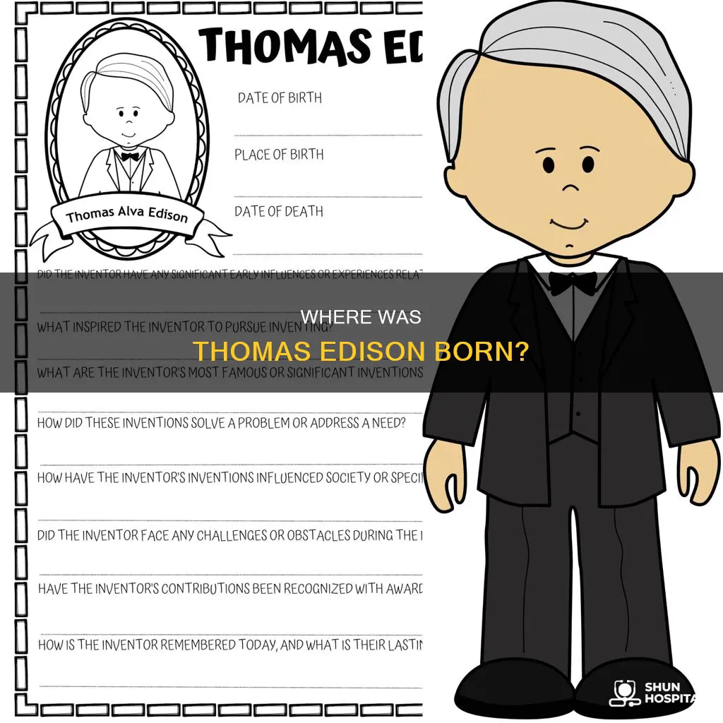 was thomas edison born in a hospital