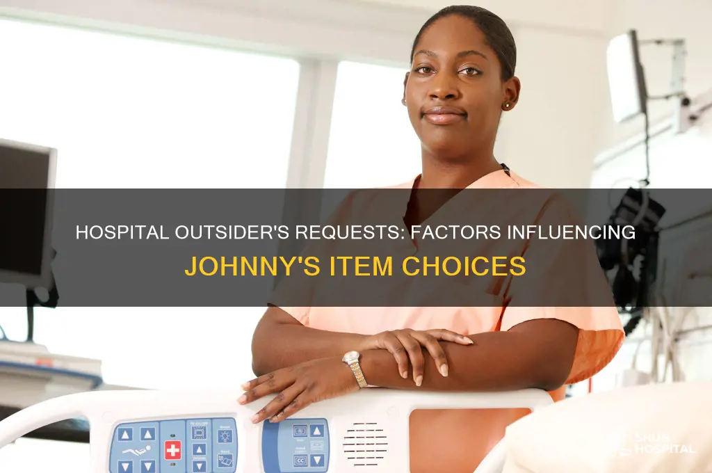what agecthe items johnny asks for in the hospital outsiderrts