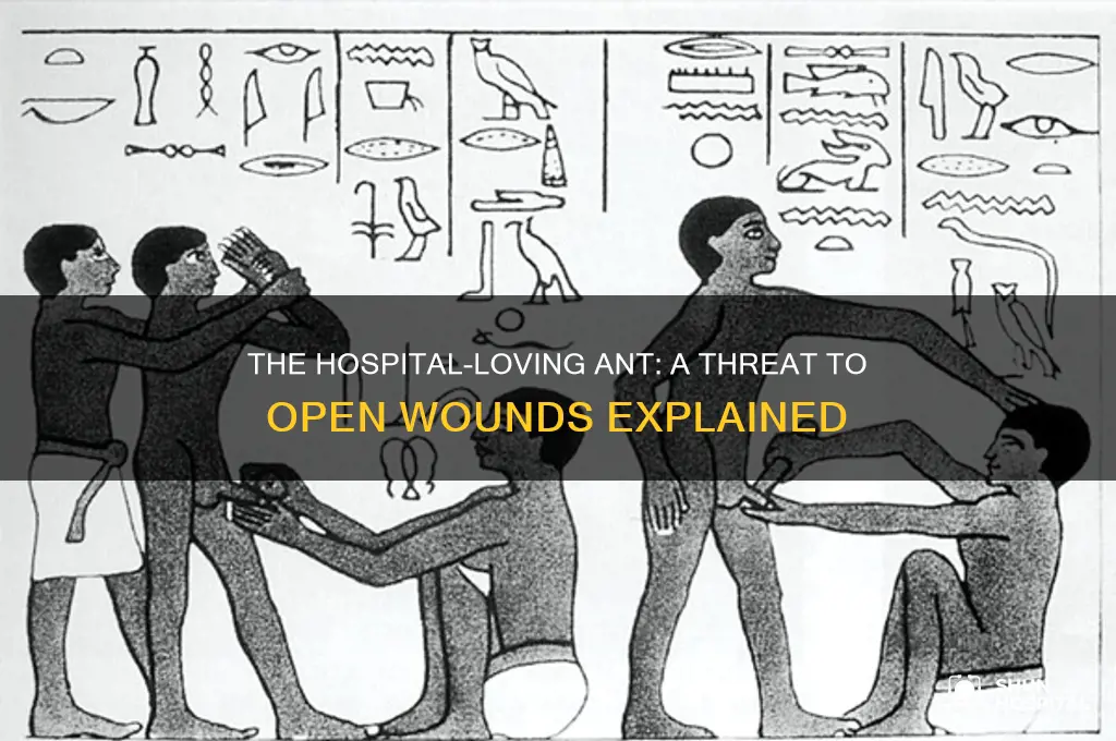 what ant is fond of hospitals and open wounds