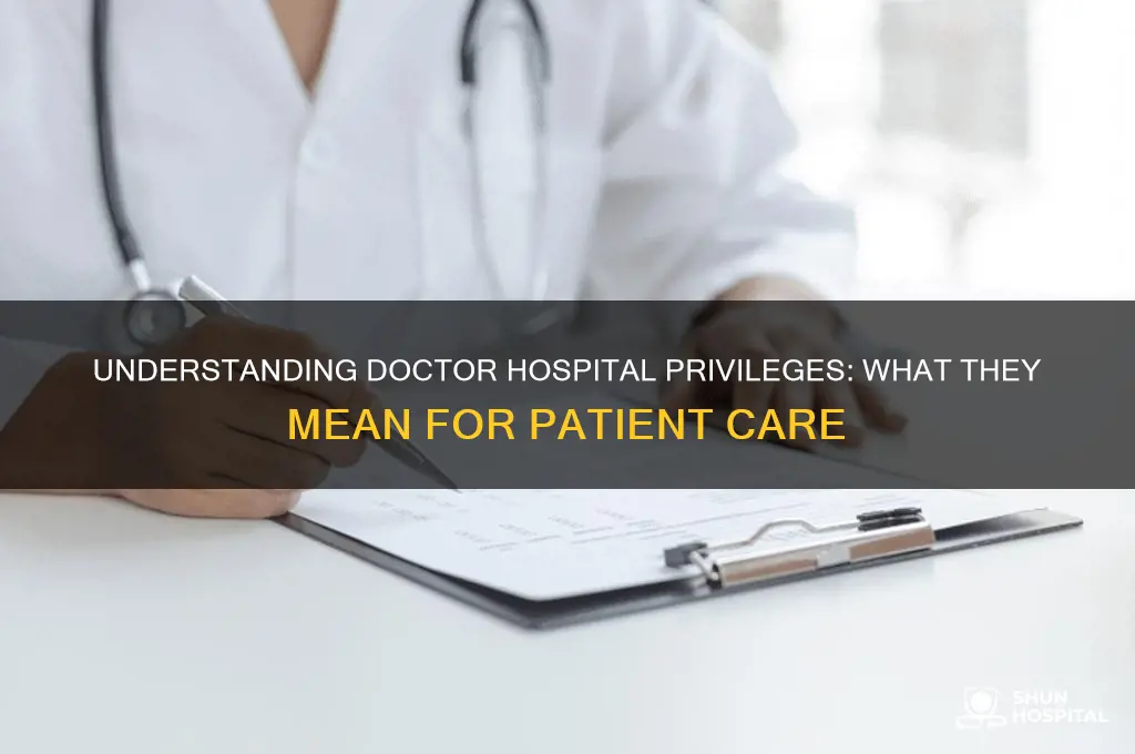 what are doctor hospital privileges