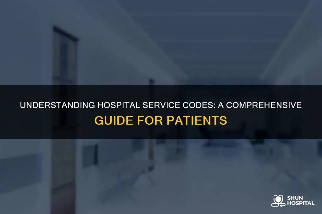 what are hospital service codes