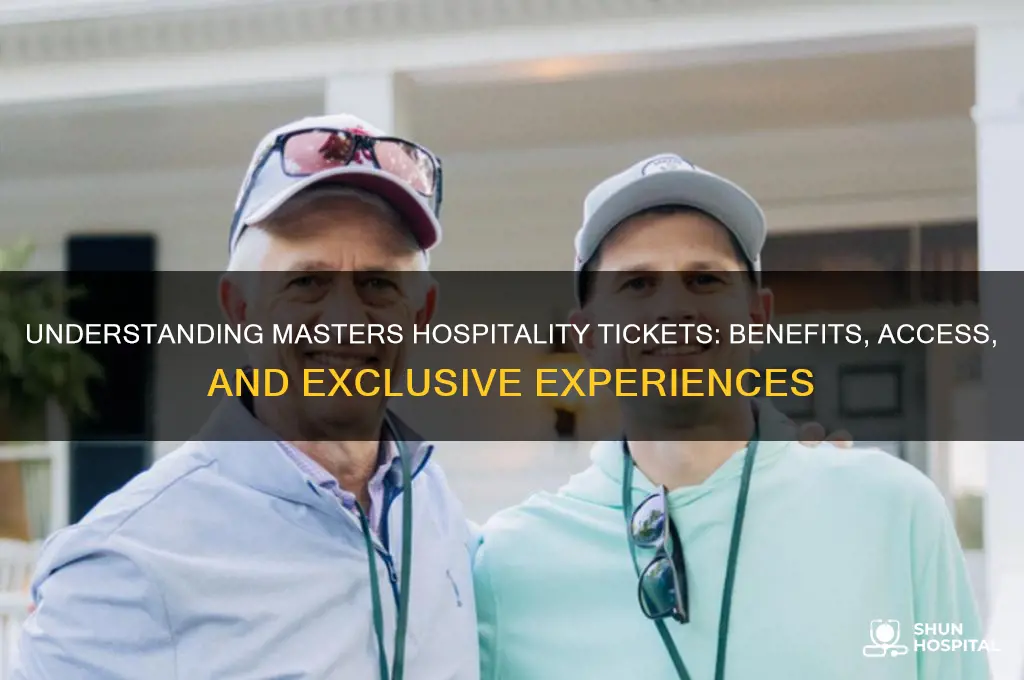 what are masters hospitality tickets