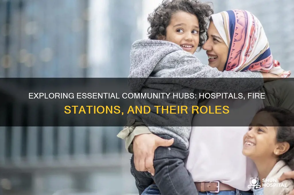 what are places like the hospital and fire station